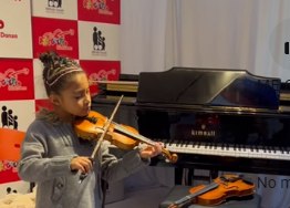 Mia Valbuena Playing Violin